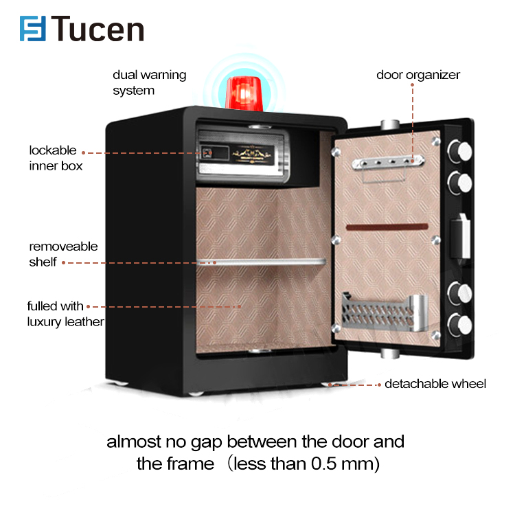 BS0500E TUCEN Fingerprint Security Fingerprint Electronic Digital Money Luxury Safes For Home